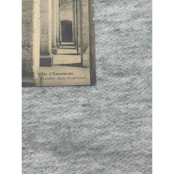 Mont St Michel Emerald Coast Old Postcard Mont Saint Michel The Abbey Cellar - Picture 2 of 7